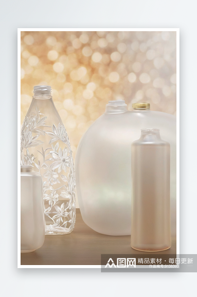 由两个发光塑料瓶组成图片素材