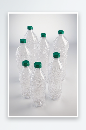 空塑料瓶组合近景图片照片