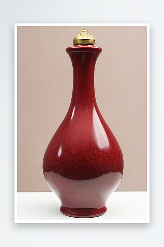清乾隆霁红釉蒜头瓶图片