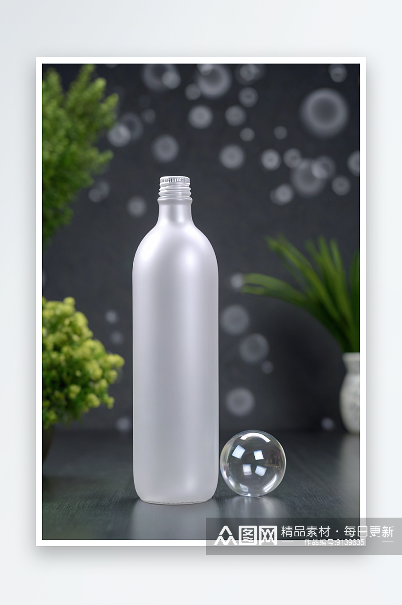 泡沫瓶瓶子特写桌子上瓶子图片素材