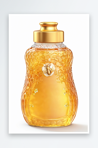 美丽明亮蜂蜜瓶子图片
