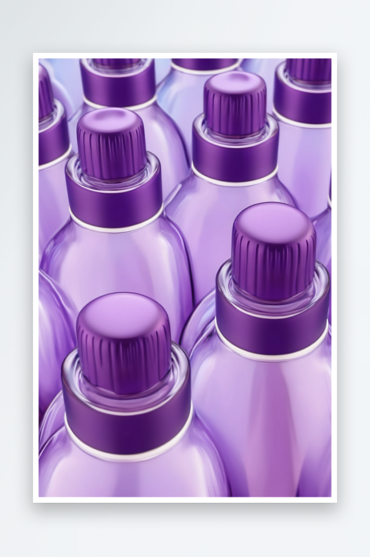 紫色瓶子排列一起形成抽象图案图片