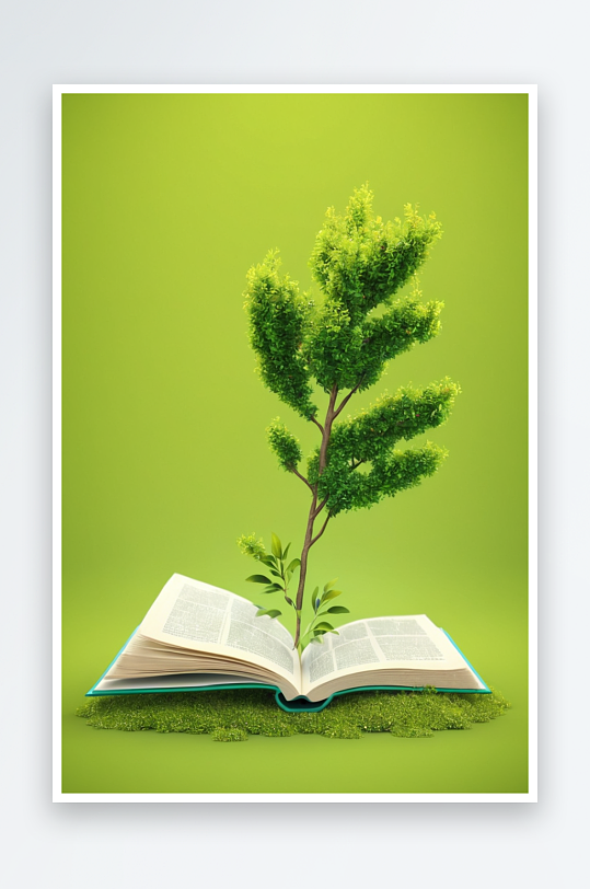 植树节种树绿地保护简约书本背景图片