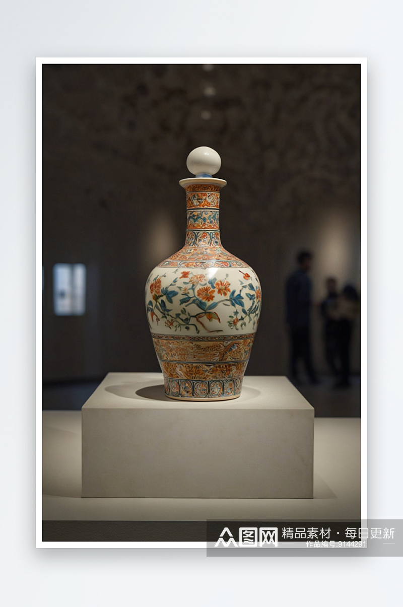 人物瓷瓶历史研究院考古博物馆图片素材