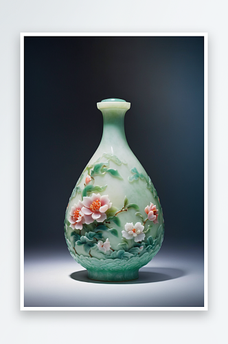 博物馆文物清代瓷器粉彩花卉玉壶春瓶图片