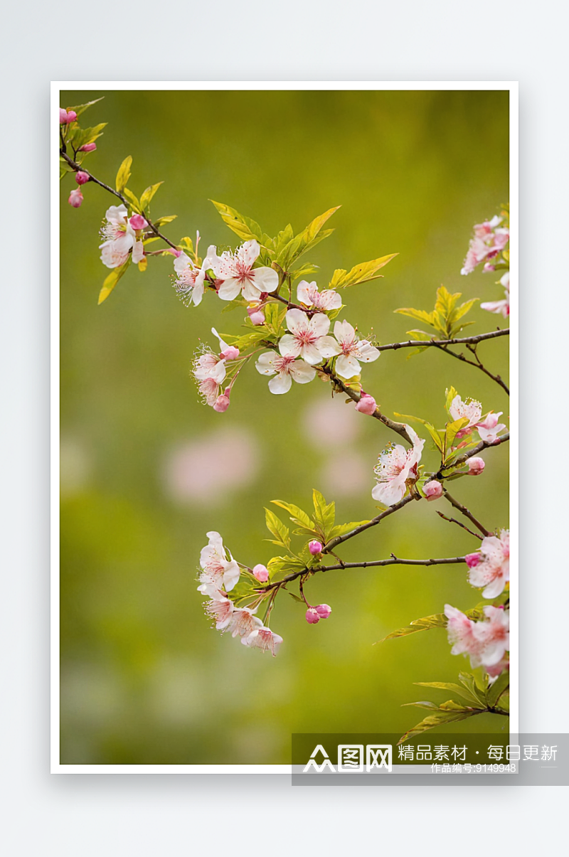 春天阳光下樱花图片素材