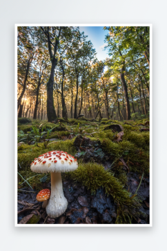 生长捷克共国森林中树木图片