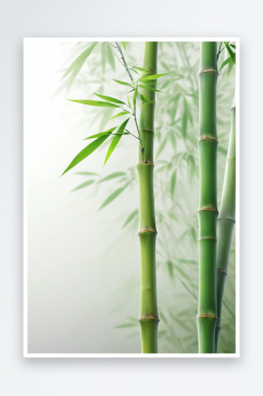 数码柔清透竹子竹林植物抽象海报手机端背景