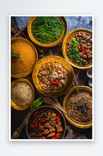 昆明石林糯黑村民族风味特色美食图片