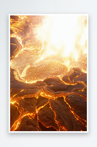 金色熔岩抽象背景照片