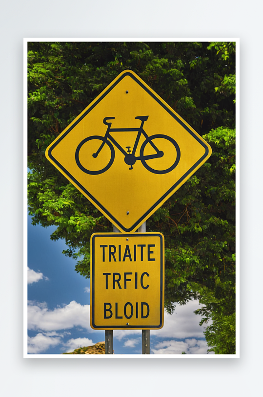 共享道路自行车交通标志图片