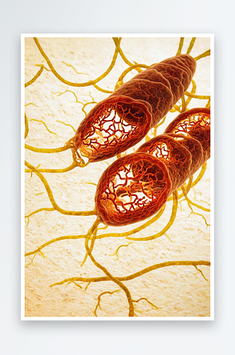 复发性博氏疏螺旋体细菌旧版石印放大图图片