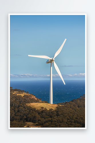 风力涡轮机螺旋桨云澳大利亚可再生能源图片