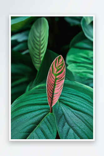 独白背景卡拉西亚是热带祈祷植物一种叶子图