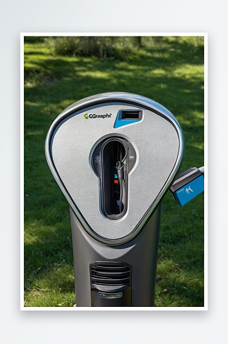 德国慕尼黑附近一个电动汽车充电桩图片