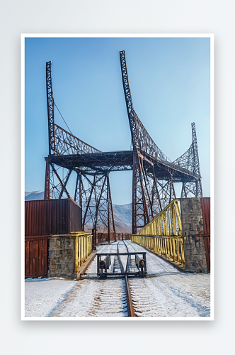 阿尔萨斯科尔马旧铁路桥钢结构法国图片