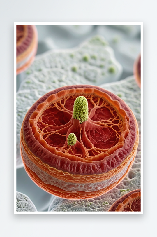 植物细胞有丝分裂截面显微图像图片