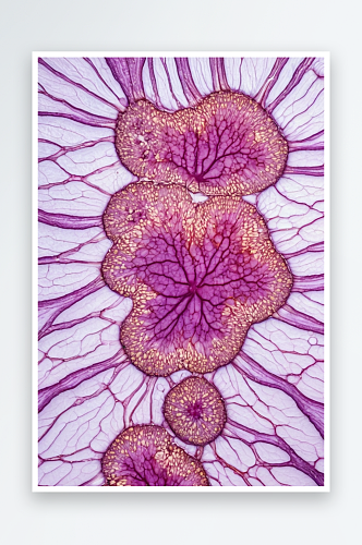 植物细胞结构洋葱表皮显微照片5035