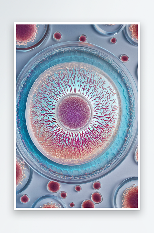 有盖培养皿内干细胞正实验室中进行实验图片