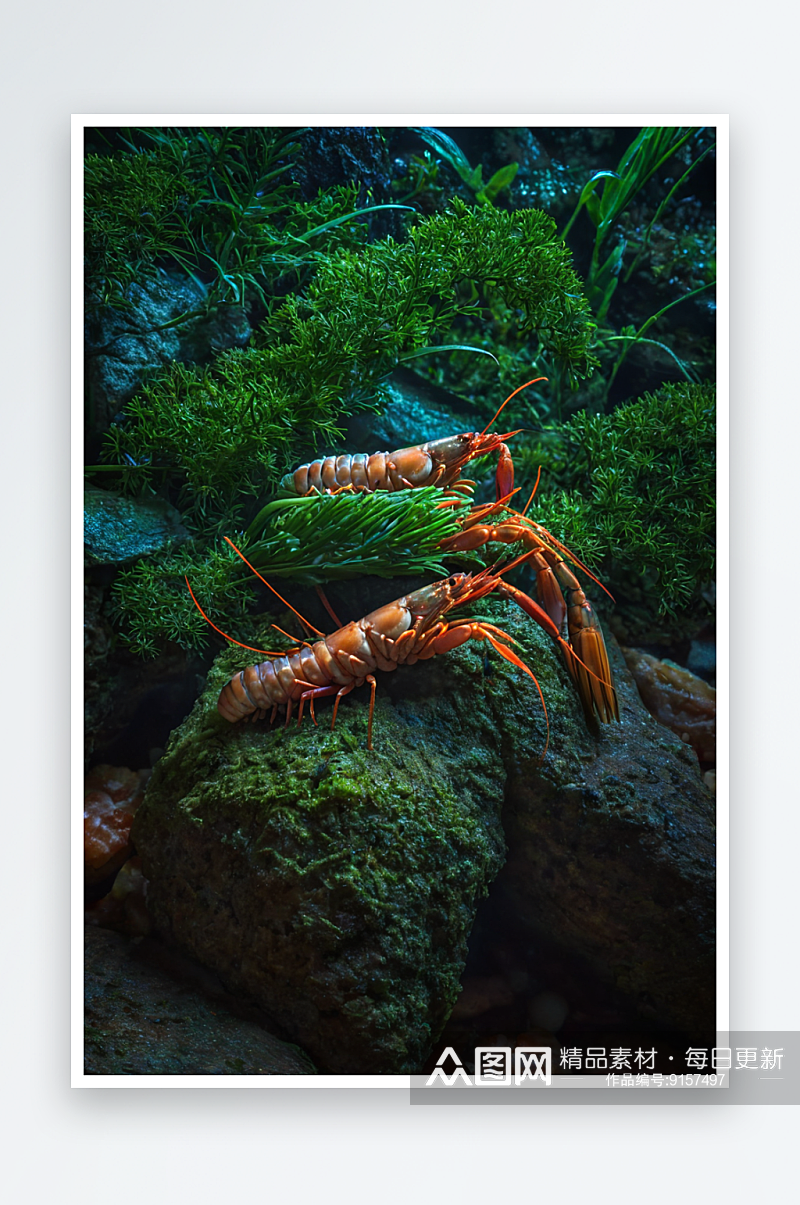 夏季夜美食小龙虾元素虾尾图片素材