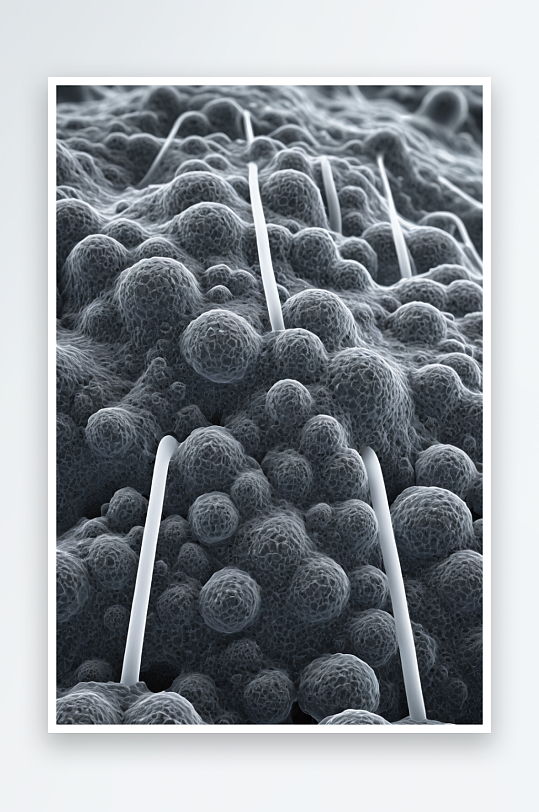 透射电子显微镜下皮肤上朗格汉斯细胞照片图