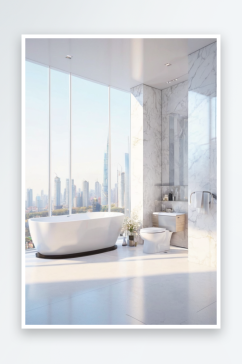 浴室卫生间样板间效果图宽敞明亮现代公寓内