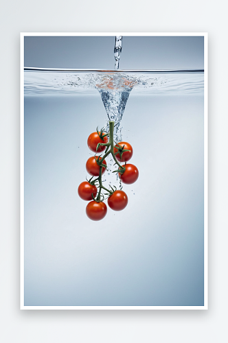 水里樱桃番茄图片