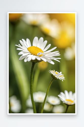 普通小雏菊花重点选择白色黄色图片