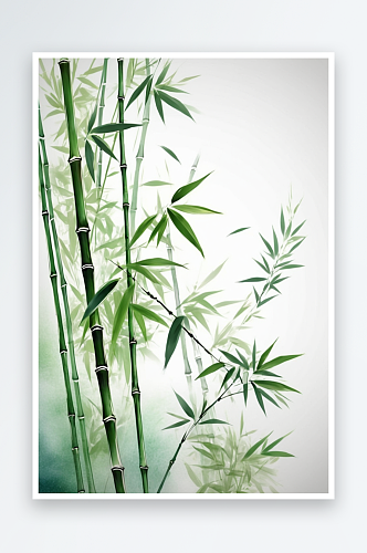 国风水墨画竹子节气图片