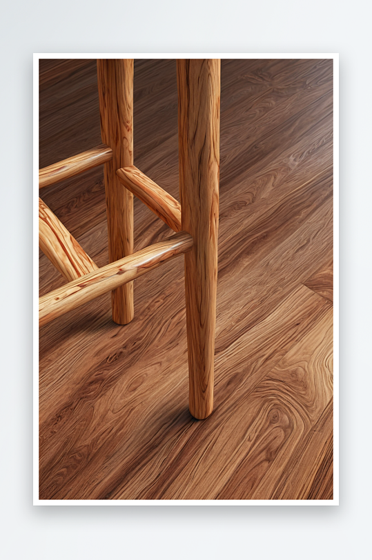 部分形成抽象图案木质高凳图片
