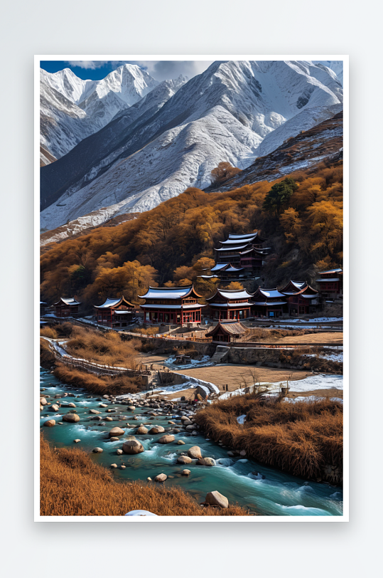 川西蜀山川藏风光道路山水垭口雪山藏寨图片