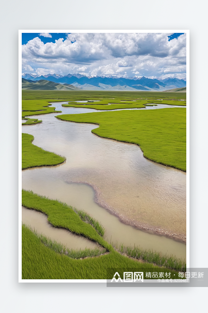 川藏线理塘毛垭大草原夏季自然风光图片素材