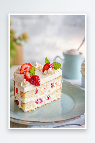 草莓蛋糕鲜奶油图片