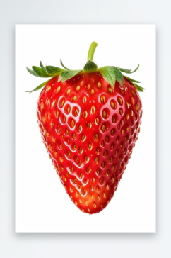红色浆果草莓孤立白色背景图片
