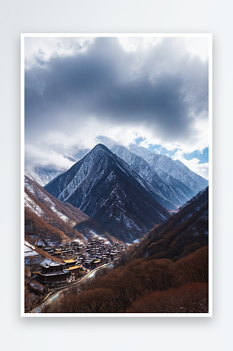 川西蜀山川藏风光道路山水垭口雪山藏寨图片