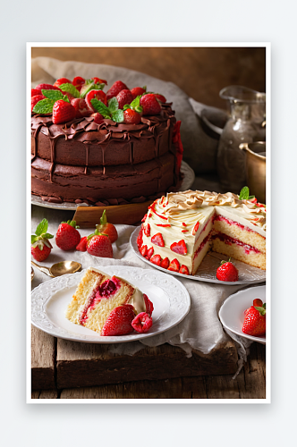 水果草莓蛋糕照片