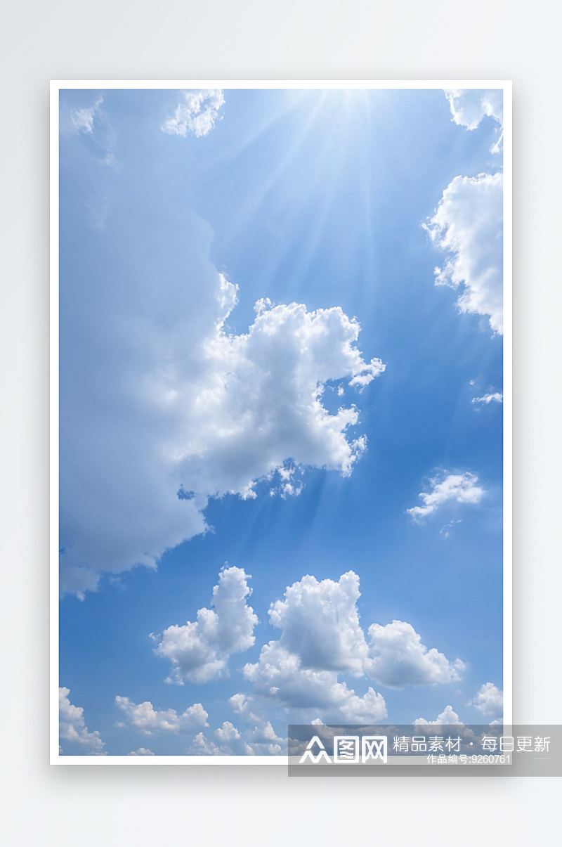 晴朗天气下蓝天白云背景图图片素材