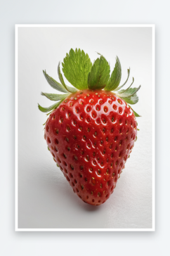 白底新鲜草莓图片