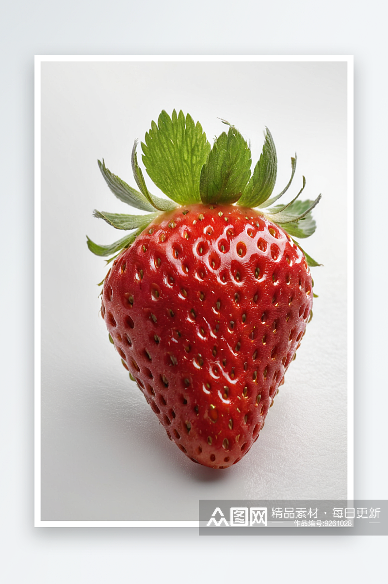 白底新鲜草莓图片素材