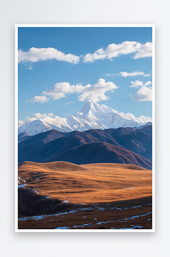 塔公草原雪山观景台图片