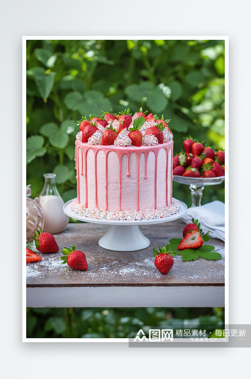 巧克力草莓蛋糕图片素材