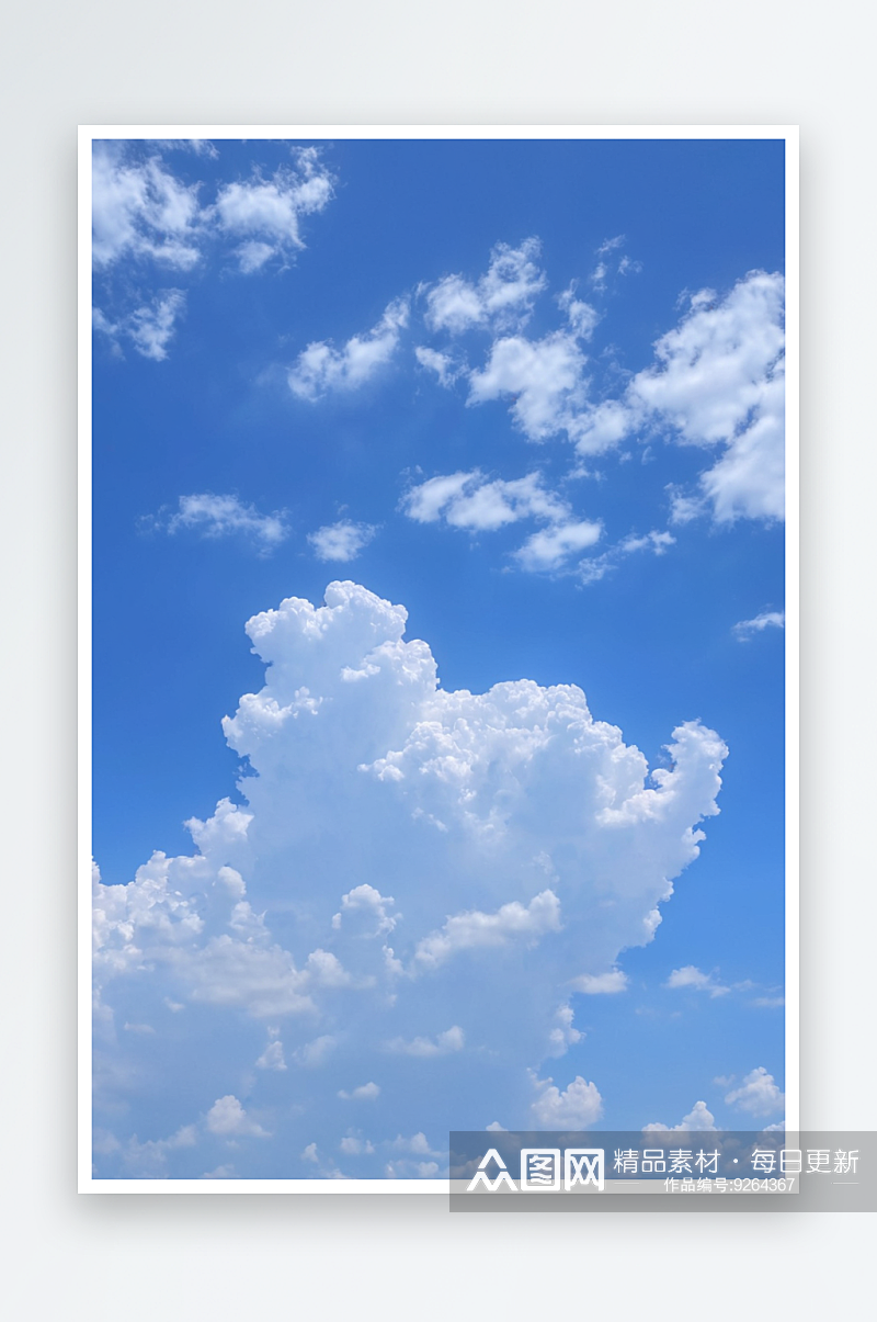 晴朗天气下蓝天白云背景图图片素材