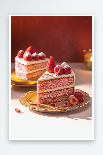 自制新鲜草莓蛋糕图片