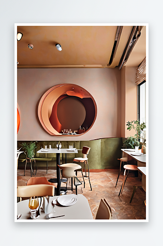 暖色风格室内空间客餐厅摄影