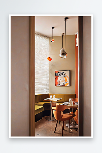 暖色风格室内空间客餐厅摄影