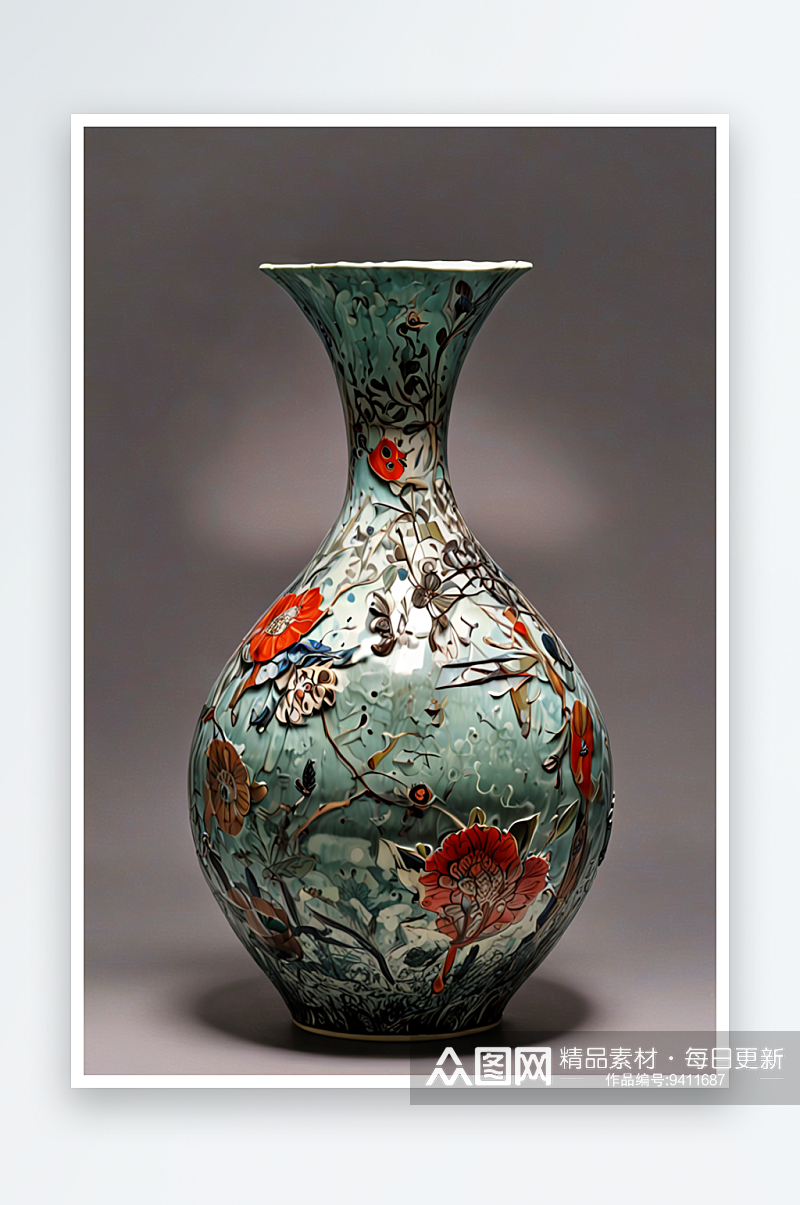 博物馆古代瓷器展花瓶图片素材