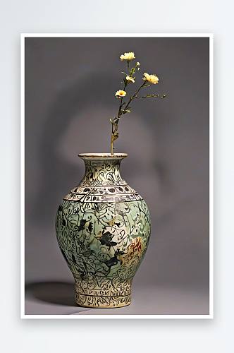 古代瓷器展花瓶图片