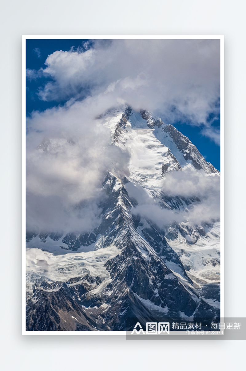 那玛峰与山近景特写素材