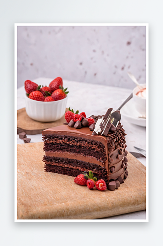 草莓巧克力软蛋糕