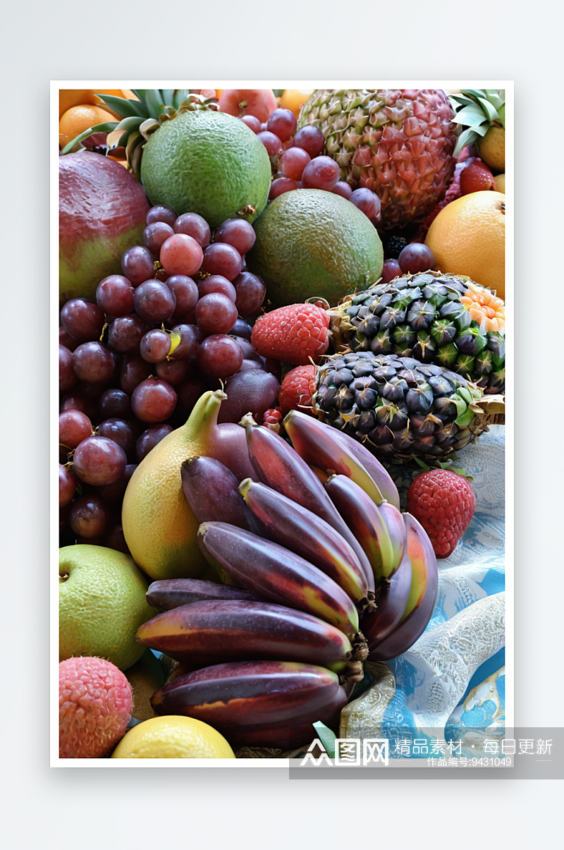 异国情调水果美味食物很多维生素素材